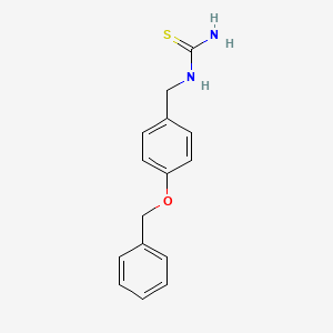 molecular formula C15H16N2OS B12546950 Thiourea, [[4-(phenylmethoxy)phenyl]methyl]- CAS No. 832099-08-8