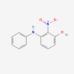 molecular formula C12H10N2O3 B12546966 3-Anilino-2-nitrophenol CAS No. 670234-45-4