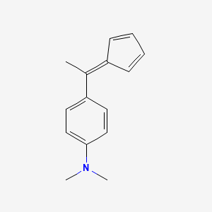 molecular formula C15H17N B12547004 Benzenamine, 4-[1-(2,4-cyclopentadien-1-ylidene)ethyl]-N,N-dimethyl- CAS No. 167752-00-3