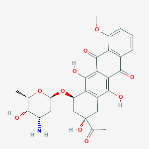 (7R,9S)-9-acetyl-7-[[(2R,4S,5S,6S)-4-amino-5-hydroxy-6-methyl-2-oxanyl]oxy]-6,9,11-trihydroxy-4-methoxy-8,10-dihydro-7H-tetracene-5,12-dione