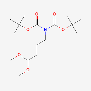 molecular formula C16H31NO6 B12547070 Imidodicarbonic acid, 2-(4,4-dimethoxybutyl)-, 1,3-bis(1,1-dimethylethyl) ester 
