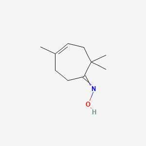 molecular formula C10H17NO B12547078 N-(2,2,5-Trimethylcyclohept-4-en-1-ylidene)hydroxylamine CAS No. 159822-95-4