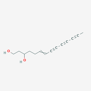 molecular formula C14H16O2 B12547108 Tetradec-6-ene-8,10,12-triyne-1,3-diol CAS No. 143305-07-1