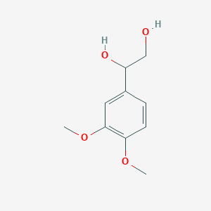 molecular formula C10H14O4 B1254712 1-(3,4-Dimethoxyphenyl)ethane-1,2-diol CAS No. 13443-56-6