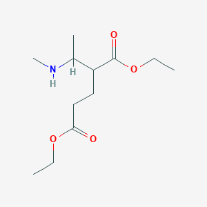 molecular formula C12H23NO4 B12547136 Diethyl 2-[1-(methylamino)ethyl]pentanedioate CAS No. 142209-34-5