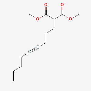 molecular formula C14H22O4 B12547144 Propanedioic acid, 4-nonynyl-, dimethyl ester CAS No. 180691-25-2