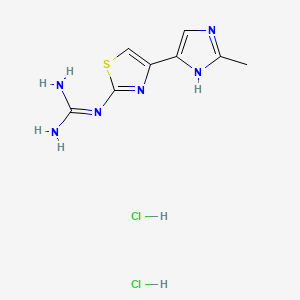 molecular formula C8H12Cl2N6S B1254715 Zaltidine hydrochloride CAS No. 90274-23-0