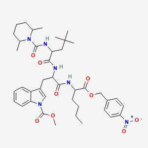 molecular formula C41H56N6O9 B12547157 D-Norleucine, N-[[(2R,6S)-2,6-dimethyl-1-piperidinyl]carbonyl]-4-methyl-L-leucyl-1-(methoxycarbonyl)-D-tryptophyl-, (4-nitrophenyl)methyl ester (9CI) 