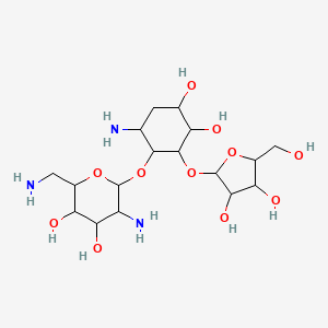 5-Amino-6-[6-amino-2-[3,4-dihydroxy-5-(hydroxymethyl)oxolan-2-yl]oxy-3,4-dihydroxycyclohexyl]oxy-2-(aminomethyl)oxane-3,4-diol