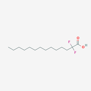 molecular formula C14H26F2O2 B12547160 2,2-Difluorotetradecanoic acid CAS No. 146402-22-4