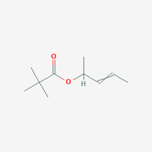 molecular formula C10H18O2 B12547238 Pent-3-en-2-yl 2,2-dimethylpropanoate CAS No. 184044-89-1