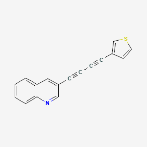 molecular formula C17H9NS B12547246 Quinoline, 3-[4-(3-thienyl)-1,3-butadiynyl]- CAS No. 144091-95-2