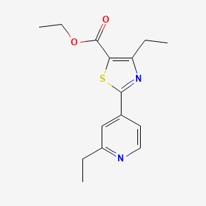 molecular formula C15H18N2O2S B12547322 Ethyl 4-ethyl-2-(2-ethylpyridin-4-yl)-1,3-thiazole-5-carboxylate CAS No. 864684-99-1