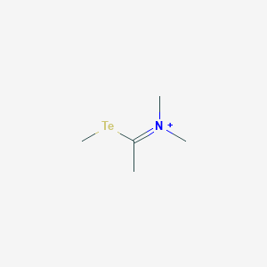 molecular formula C5H12NTe+ B12547408 N,N-Dimethyl-1-(methyltellanyl)ethan-1-iminium CAS No. 833108-70-6