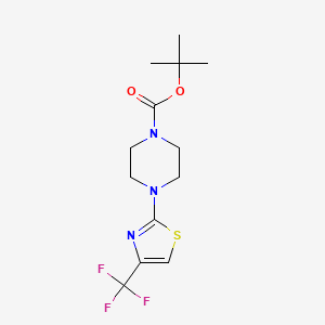molecular formula C13H18F3N3O2S B12547483 Tert-butyl 4-[4-(trifluoromethyl)-1,3-thiazol-2-yl]piperazine-1-carboxylate CAS No. 668484-48-8