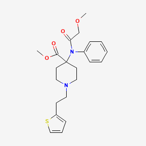 molecular formula C22H28N2O4S B1254756 Thiafentanil CAS No. 101345-60-2