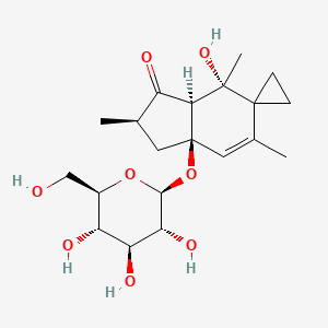 (2R,3aR,7S,7aS)-7-hydroxy-2,5,7-trimethyl-3a-[(2S,3R,4S,5S,6R)-3,4,5-trihydroxy-6-(hydroxymethyl)oxan-2-yl]oxyspiro[3,7a-dihydro-2H-indene-6,1'-cyclopropane]-1-one