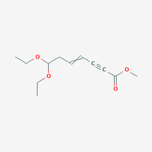 molecular formula C12H18O4 B12547600 Methyl 7,7-diethoxyhept-4-en-2-ynoate CAS No. 143365-99-5