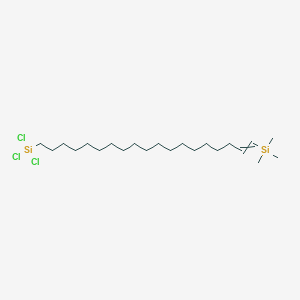 molecular formula C22H45Cl3Si2 B12547697 Trichloro[19-(trimethylsilyl)nonadec-18-EN-1-YL]silane CAS No. 143257-37-8