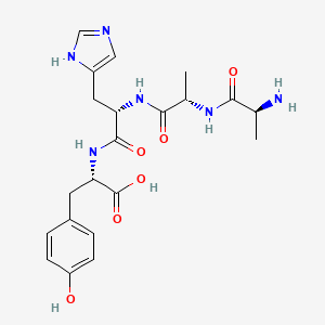 molecular formula C21H28N6O6 B12547703 L-Alanyl-L-alanyl-L-histidyl-L-tyrosine CAS No. 175296-20-5