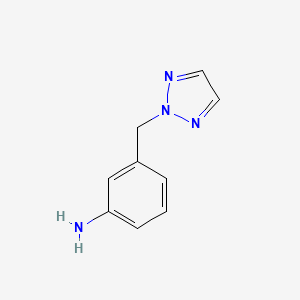 molecular formula C9H10N4 B12547705 3-(Triazol-2-ylmethyl)aniline 