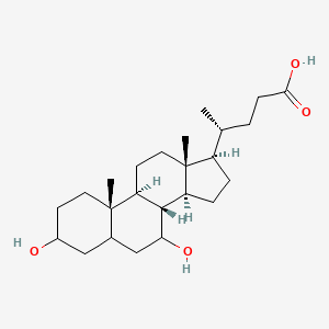 (4R)-4-[(8R,9S,10S,13R,14S,17R)-3,7-dihydroxy-10,13-dimethyl-2,3,4,5,6,7,8,9,11,12,14,15,16,17-tetradecahydro-1H-cyclopenta[a]phenanthren-17-yl]pentanoic acid