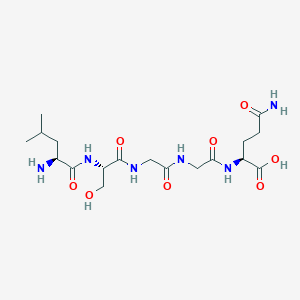 molecular formula C18H32N6O8 B12547746 L-Leucyl-L-serylglycylglycyl-L-glutamine CAS No. 174879-33-5