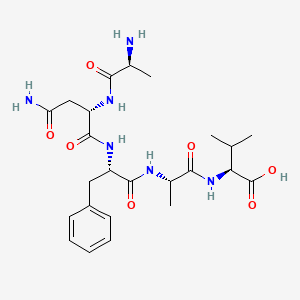 molecular formula C24H36N6O7 B12547754 L-Alanyl-L-asparaginyl-L-phenylalanyl-L-alanyl-L-valine CAS No. 821776-12-9