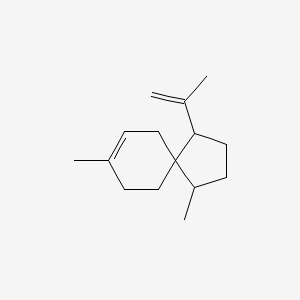 molecular formula C15H24 B12547778 Spiro[4.5]dec-7-ene, 1,8-dimethyl-4-(1-methylethenyl)- CAS No. 147515-12-6
