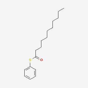 molecular formula C17H26OS B12547779 Undecanethioic acid, S-phenyl ester CAS No. 143287-60-9