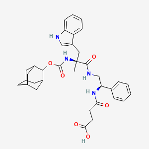 4-[(R)-2-[(S)-2-(Adamantan-2-yloxycarbonylamino)-3-(1H-indol-3-yl)-2-methylpropanoylamino]-1-phenylethylamino]-4-oxobutyric acid