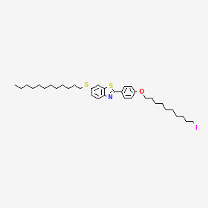 molecular formula C35H52INOS2 B12547820 6-(Dodecylsulfanyl)-2-{4-[(10-iododecyl)oxy]phenyl}-1,3-benzothiazole CAS No. 821781-97-9