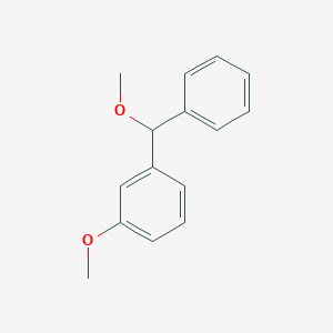 molecular formula C15H16O2 B12547828 1-Methoxy-3-[methoxy(phenyl)methyl]benzene CAS No. 147678-09-9