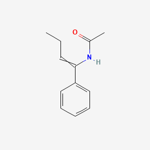 molecular formula C12H15NO B12547855 N-(1-Phenylbut-1-en-1-yl)acetamide CAS No. 60544-12-9