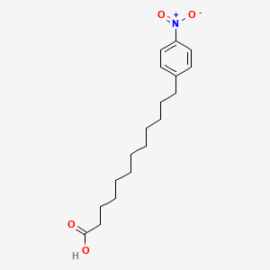 molecular formula C18H27NO4 B12547861 12-(4-Nitrophenyl)dodecanoic acid CAS No. 144146-28-1