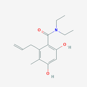 molecular formula C15H21NO3 B12547868 N,N-Diethyl-4,6-dihydroxy-3-methyl-2-(prop-2-en-1-yl)benzamide CAS No. 864514-38-5