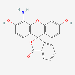 molecular formula C20H13NO5 B1254787 2-(3,6,9-Trihydroxy-4-amino-9H-xanthene-9-yl)benzoic acid gamma-lactone 