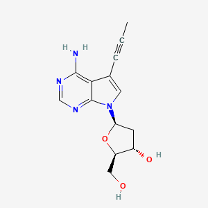 molecular formula C14H16N4O3 B1254789 2'-Deoxy-7-propynyl-7-deazaadenosine 