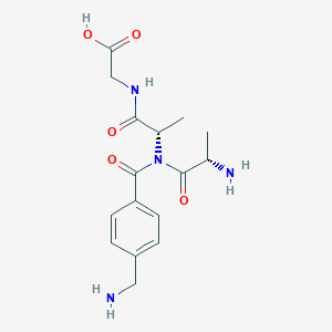molecular formula C16H22N4O5 B12547921 L-Alanyl-N-[4-(aminomethyl)benzoyl]-L-alanylglycine CAS No. 865178-61-6
