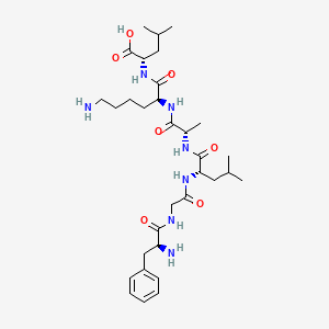 molecular formula C32H53N7O7 B12547928 L-Phenylalanylglycyl-L-leucyl-L-alanyl-L-lysyl-L-leucine CAS No. 870190-48-0