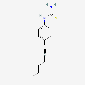 molecular formula C13H16N2S B12547962 N-[4-(Hex-1-yn-1-yl)phenyl]thiourea CAS No. 832099-01-1