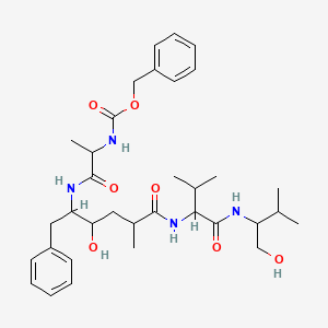 molecular formula C34H50N4O7 B12548000 Cbz-ala-phe(CH(OH)CH2)ala-val-valinol CAS No. 146794-68-5
