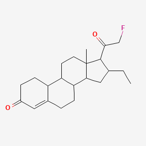 molecular formula C22H31FO2 B1254803 16-ethyl-17-(2-fluoroacetyl)-13-methyl-2,6,7,8,9,10,11,12,14,15,16,17-dodecahydro-1H-cyclopenta[a]phenanthren-3-one 