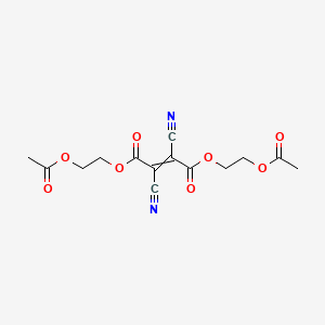 molecular formula C14H14N2O8 B12548044 Bis[2-(acetyloxy)ethyl] 2,3-dicyanobut-2-enedioate CAS No. 833447-40-8