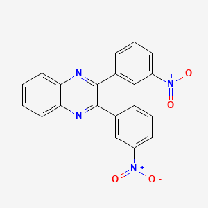 molecular formula C20H12N4O4 B12548102 2,3-Bis(3-nitrophenyl)quinoxaline CAS No. 160904-04-1