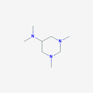 molecular formula C8H19N3 B12548115 N,N,1,3-Tetramethylhexahydropyrimidin-5-amine CAS No. 143228-34-6