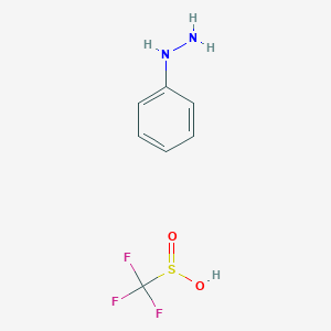 molecular formula C7H9F3N2O2S B12548124 Trifluoromethanesulfinic acid--phenylhydrazine (1/1) CAS No. 849021-48-3