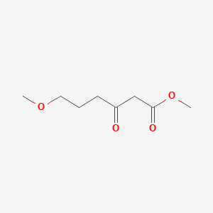 molecular formula C8H14O4 B12548159 Hexanoic acid, 6-methoxy-3-oxo-, methyl ester CAS No. 143921-18-0