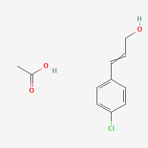molecular formula C11H13ClO3 B12548180 Acetic acid--3-(4-chlorophenyl)prop-2-en-1-ol (1/1) CAS No. 170938-14-4