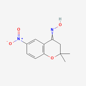 molecular formula C11H12N2O4 B12548222 N-(2,2-Dimethyl-6-nitro-2,3-dihydro-4H-1-benzopyran-4-ylidene)hydroxylamine CAS No. 154011-74-2